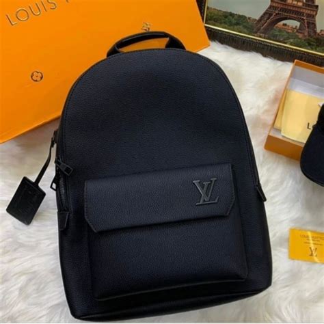 louis vuitton black checkered backpack.